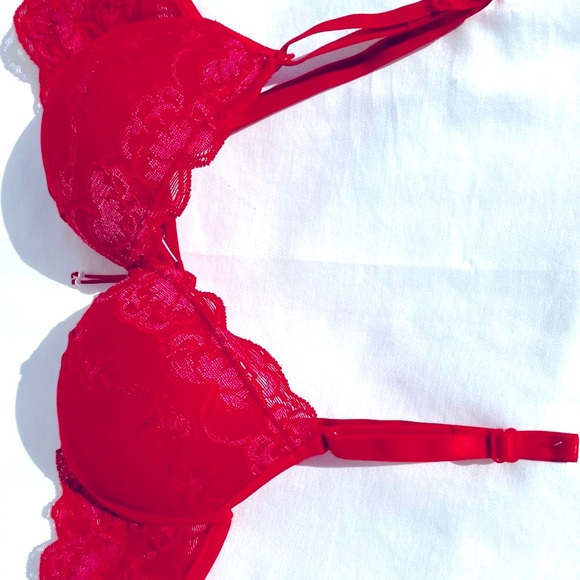 NWT Brazilian 🔥🔥 Style Women Underwired Padded Sexy Hot Red Bra Size Medium - Picture 6 of 15